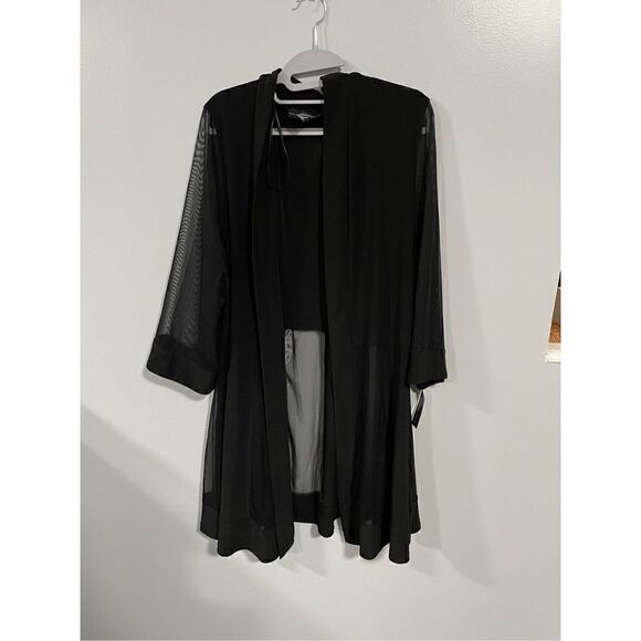 R & M Richards Black Sheer Jacket Plus Size 22W NWT - Picture 7 of 7